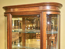 Pulaski Cherry 2 Curved Glass Side Doors 4 Glass Shelf  Display Cabinet
