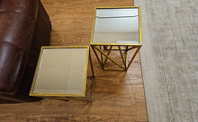 Madison Park Pair of 'Zee' Mirror Top Accent Tables