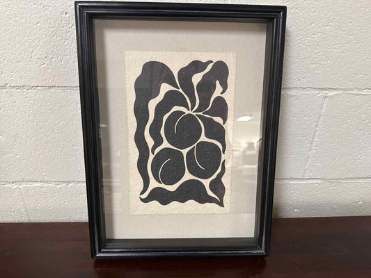 Black and White Peach Print