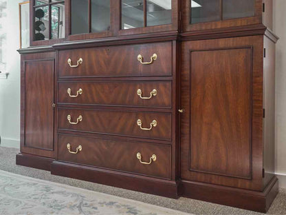 Henkel Harris Banded Mahogany Breakfront