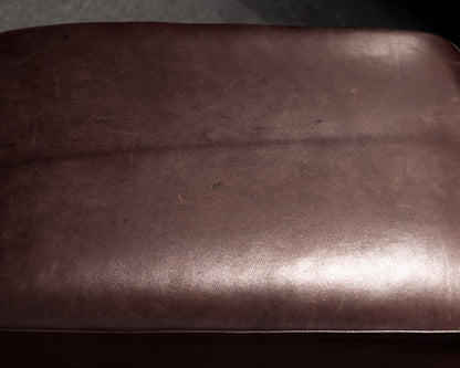 Boston Interiors Leather Chair With Ottoman