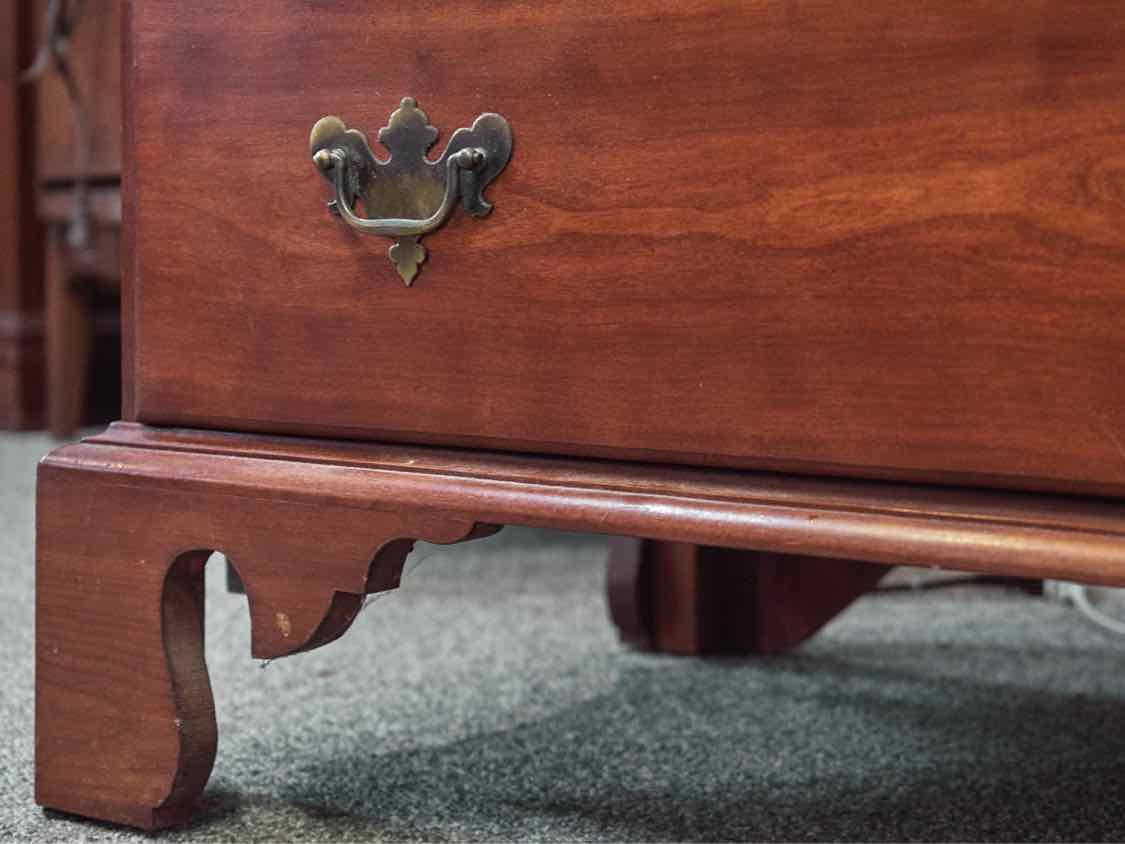 Solid Cherry Bench Made 5 Drawer Chest