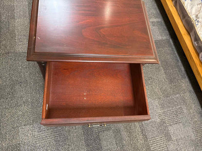 Solid Mahogany Nightstand with Queen Anne Legs