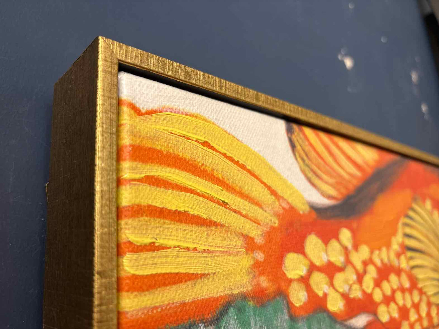 Set of Two Colorful Tropical Fish Paintings