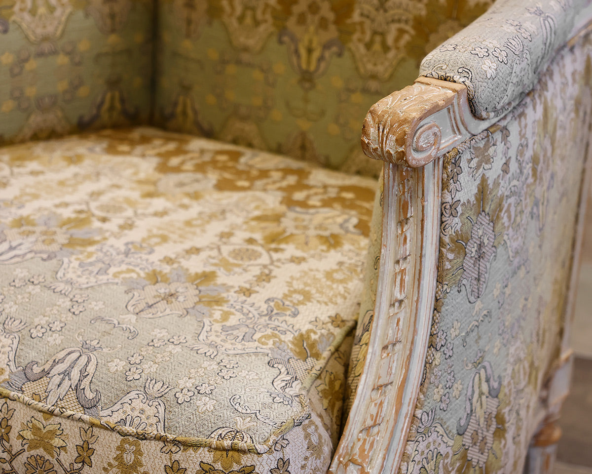 Custom Louis XVI Bergere w/ Round Back Chair