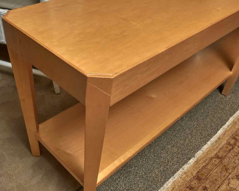 Maple Console Table w/ Shelf