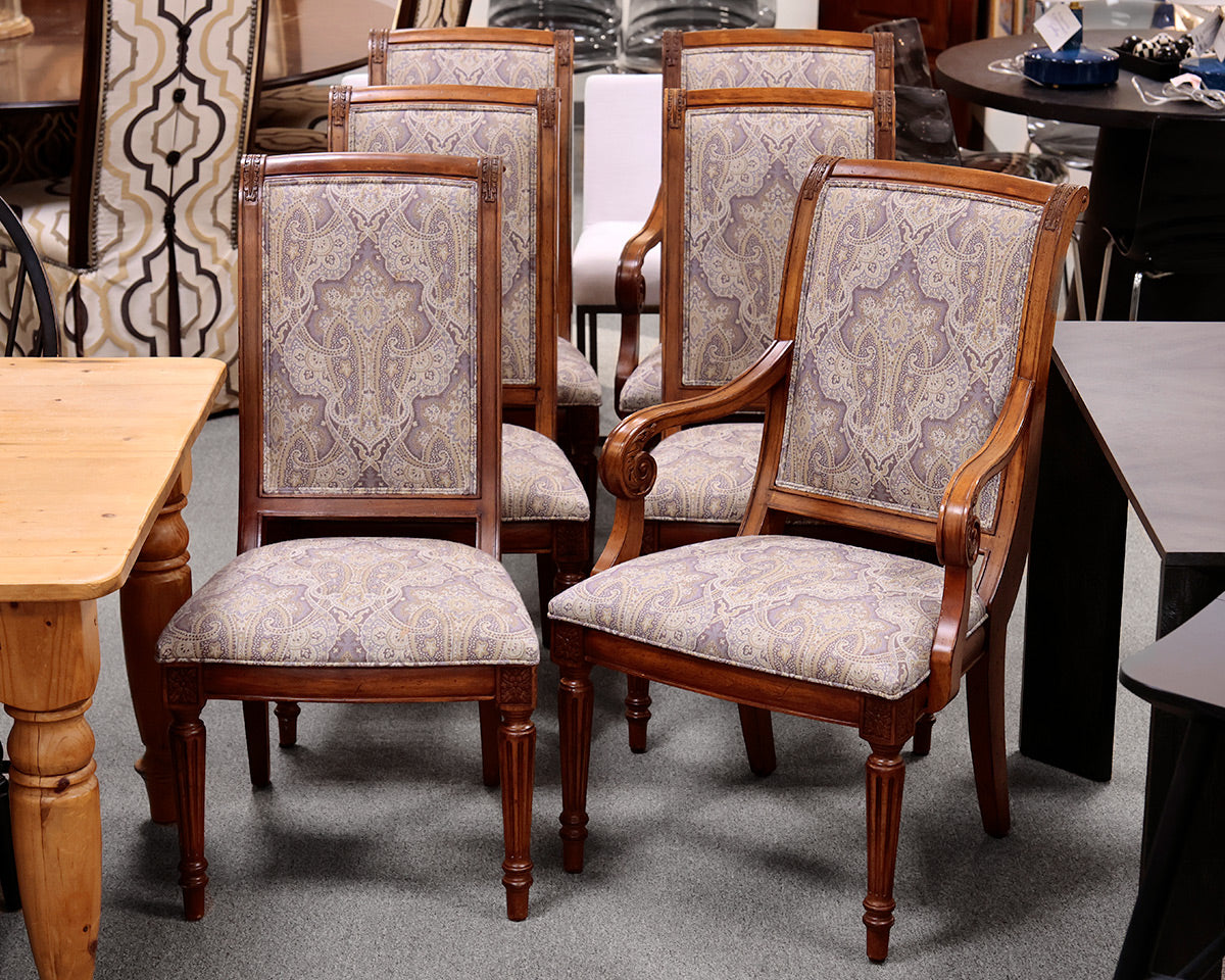 Set of 6 Ethan Allen French Regency Style Dining Chairs