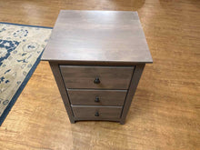 Three Drawer Washed Grey Nightstand
