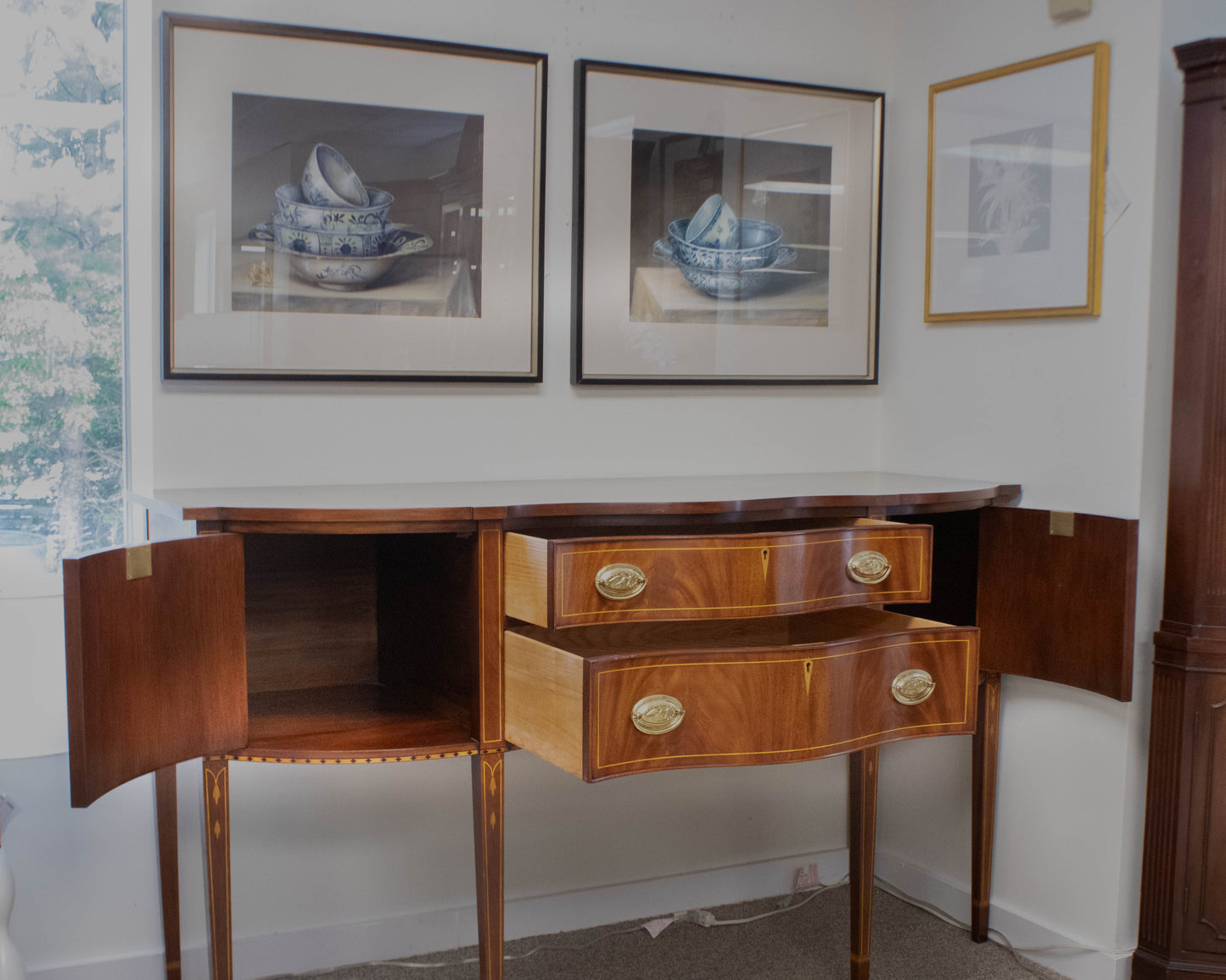 Henkel Harris Inlaid Mahogany Server