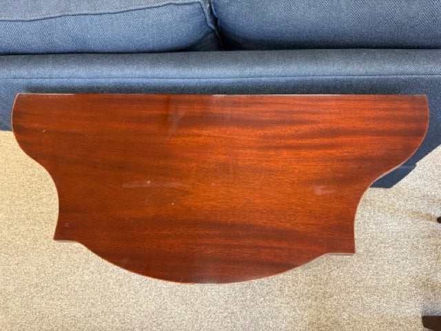 Inalid Mahogany Veneer Demilune