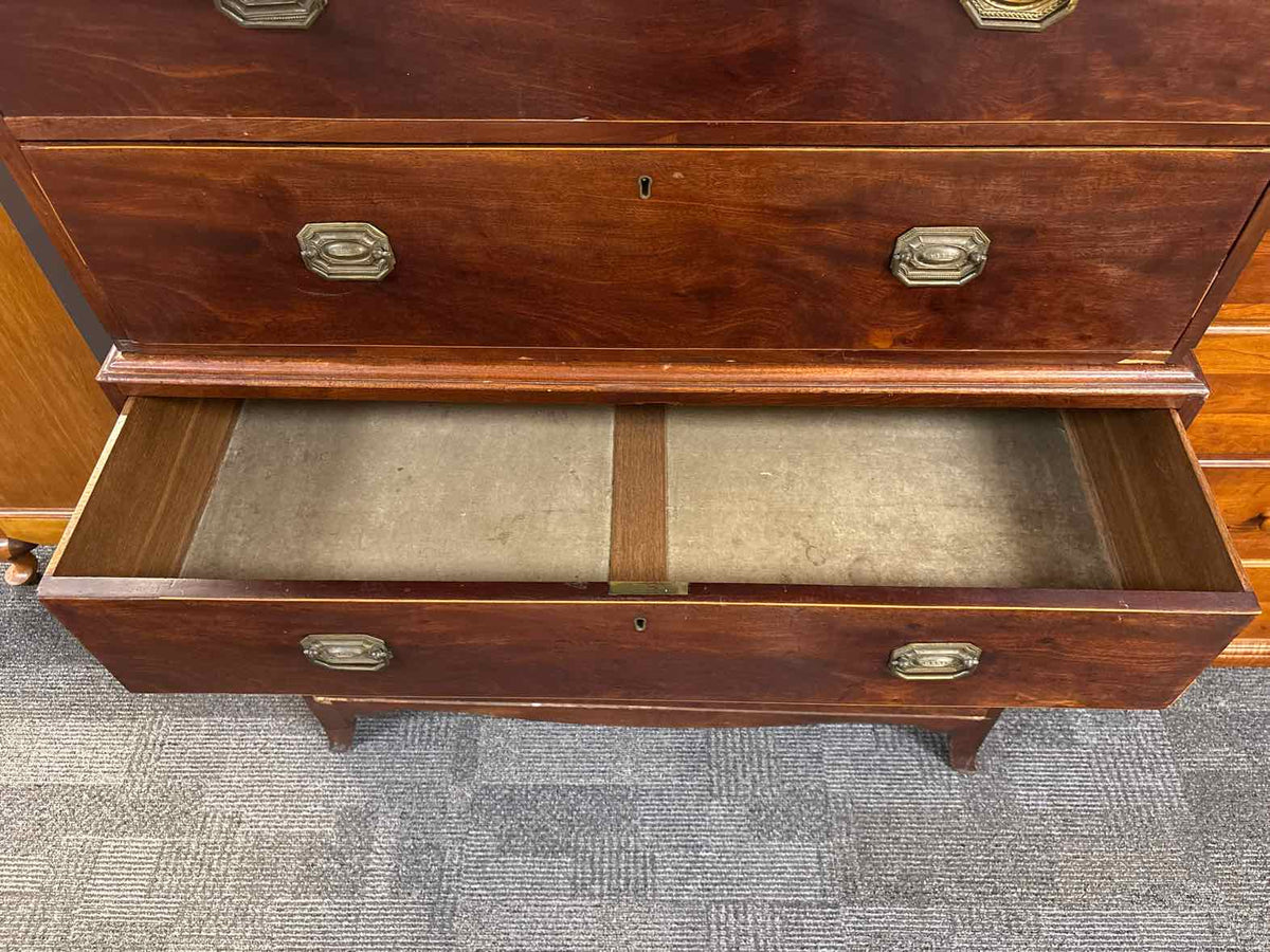 Mahogany 8-Drawer Chest on Chest