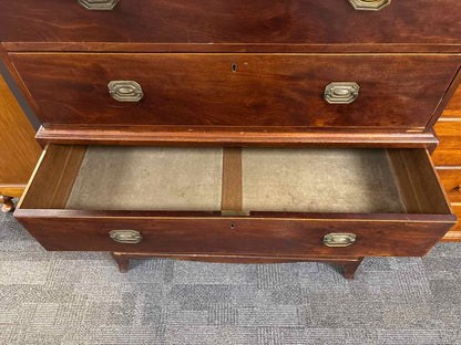 Mahogany 8-Drawer Chest on Chest