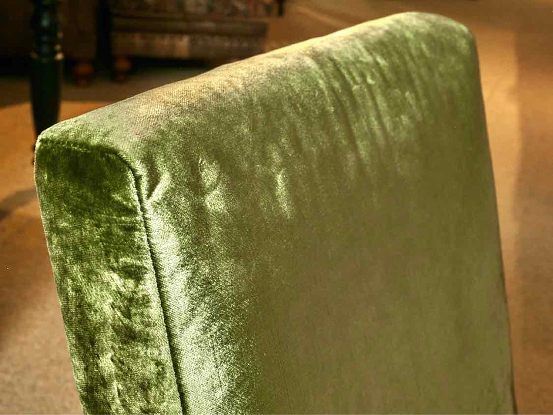 Pair of Joss &  Main 'Edson' Emerald Green Microfiber Upholstered Dining Chairs