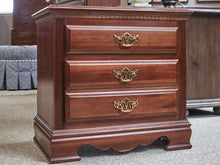 Webb Cherry 2 Drawer Nightstands with Ornate Brass Handles
