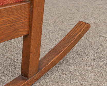 Craftsman Quarter Sawn Oak Rocking Chair with Leather Back