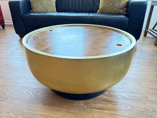 West Elm Drum Storage Cocktail Table