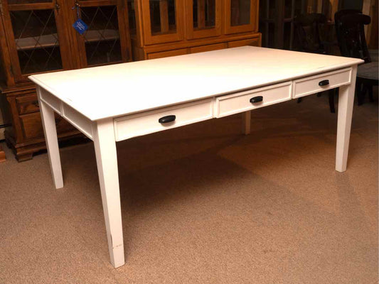 Magnolia Home White Keeping Dining Table with 6 Drawers