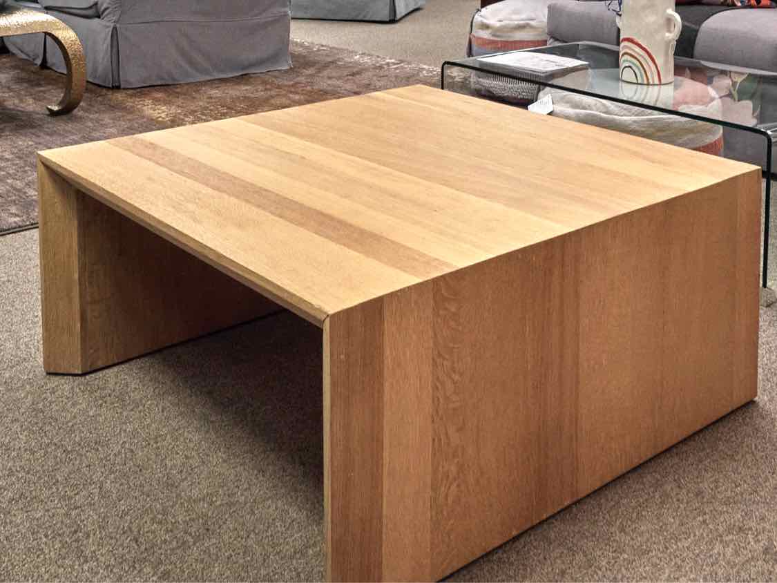 Crate & Barrel Baja Natural Oak Square Coffee Table