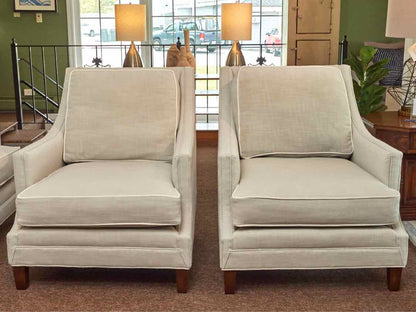 Pair Of Miles Talbot  Joe Ruggiero Collection Wing Back Chairs