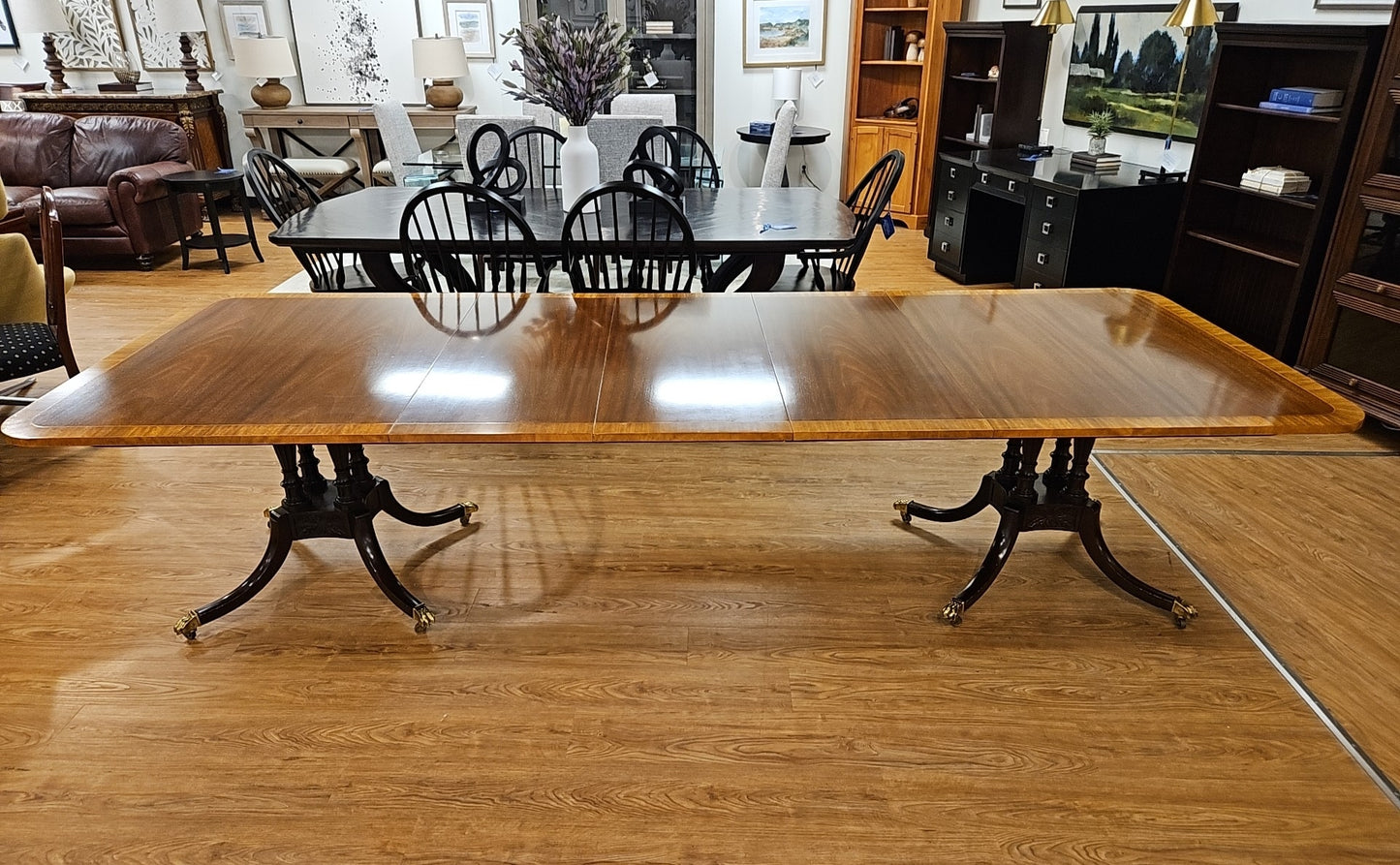 Baker Inlaid Mahogany Dining Table