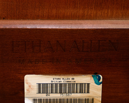 Ethan Allen British Classics Round Accent Table w/ Pineapple Pedestal