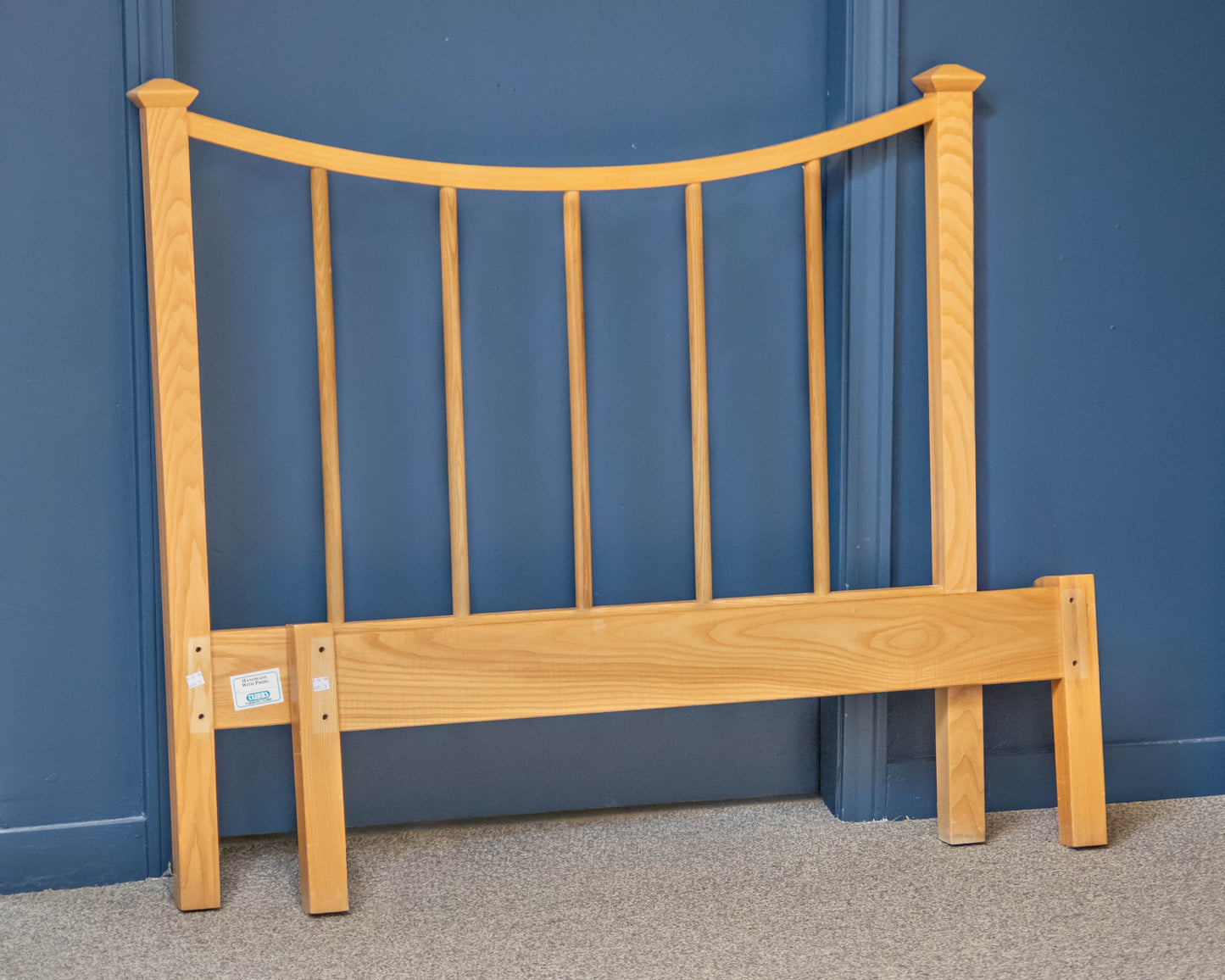 Pair of Vermont Tubbs Oak Spindle Twin Beds