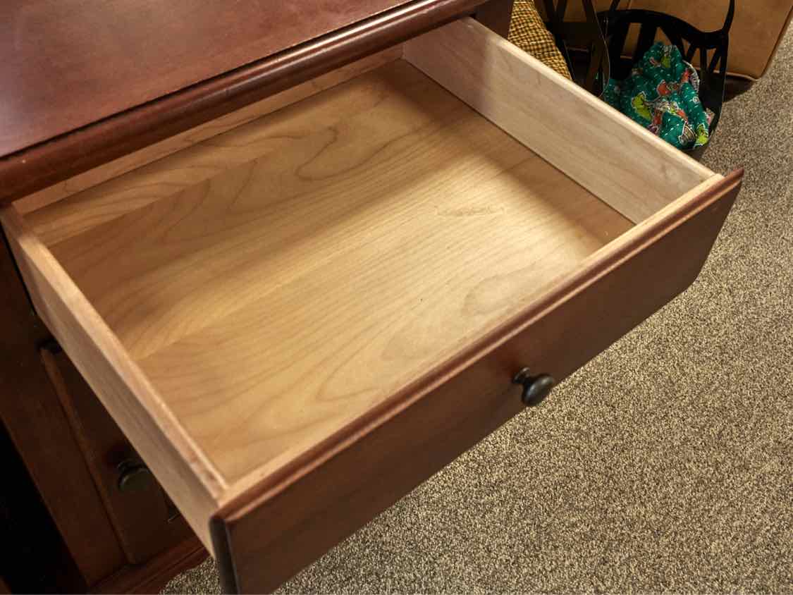 Pair of Nichols & Stone Cherry Single Drawer Cabinet Nightstands