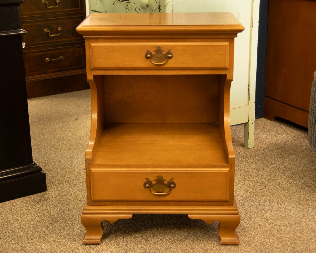 Beal's Solid Maple 2 Drawer Nightstand