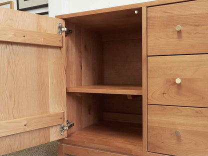 Gat Creek "Tomlin" Cherry 3 Drawer & 2 Door Console