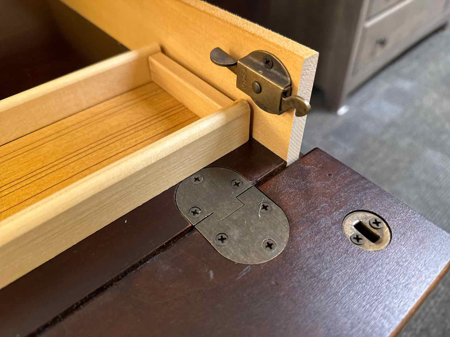 Winners Only Dark Cherry Desk and Hutch