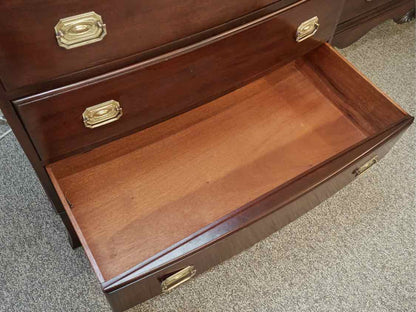 Continental Furniture Solid Mahogany Chest on Chest with 6 Drawers