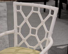 Pair of David Francis White Rattan Chairs