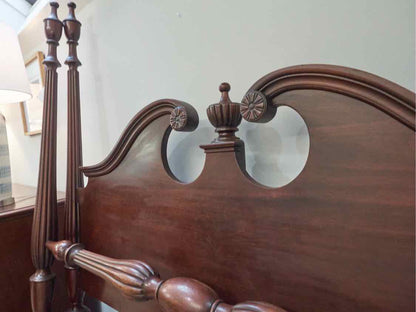Continental Furniture Full Mahogany 4 Reeded Post  Bed