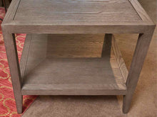 Restoration Hardware French Gray Finish with Lower Shelf  Side Table