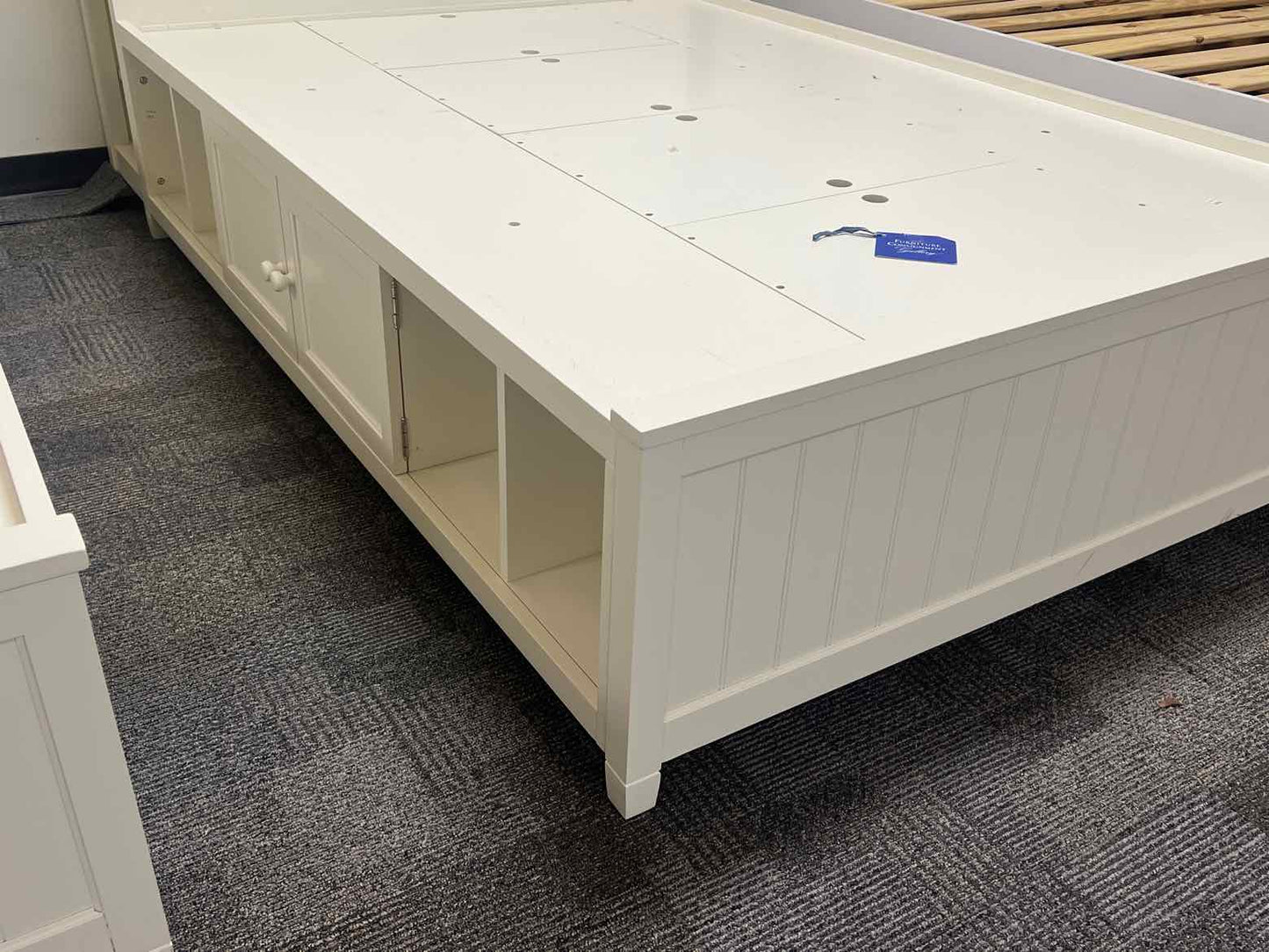 PB Teen Off-White Platform Storage Bed w/ Hutch