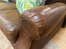 Natuzzi Chestnut Leather Sofa