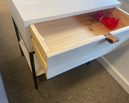 Four Hands 'Trey' Poplar Wood in Dove Finish with 1 Drawer Nightstand