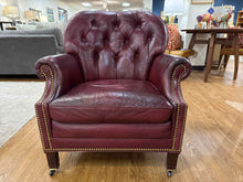 Hancock and Moore Tufted Burgundy Chair