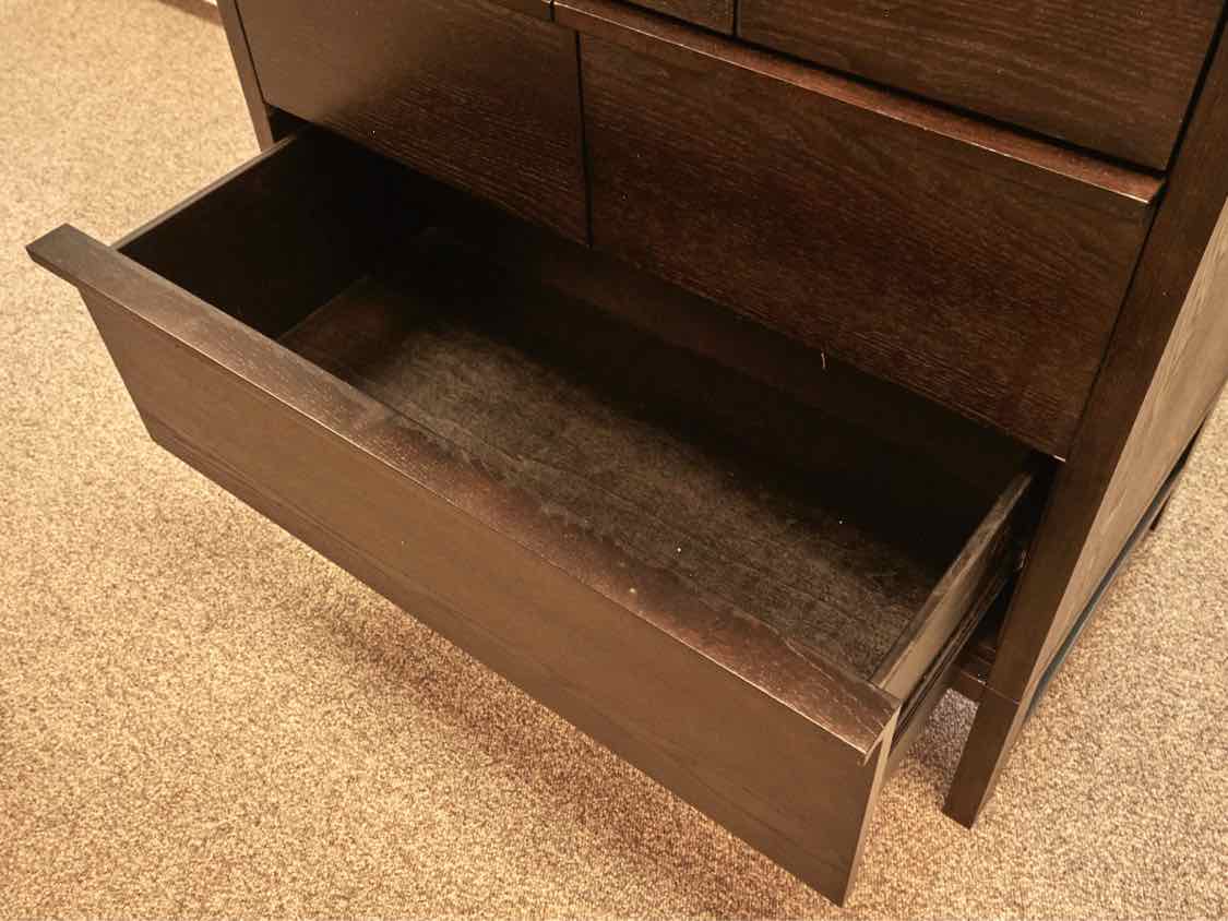 West Elm Dark Stain 6 Drawer Chests