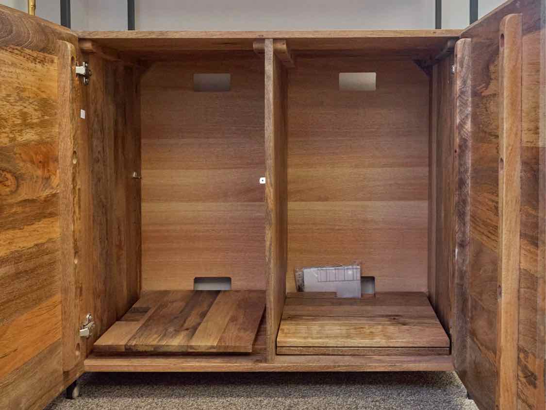 West Elm Industrial Display Shelf in Reclaimed Wood and Steel