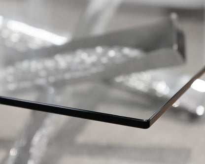 Roche Bobois 'Fuego' Square Glass Cocktail Table