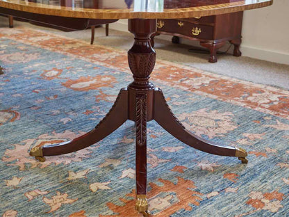 Baker 'Historic Charleston Reproductions' Mahogany Pedestal   Dining Table