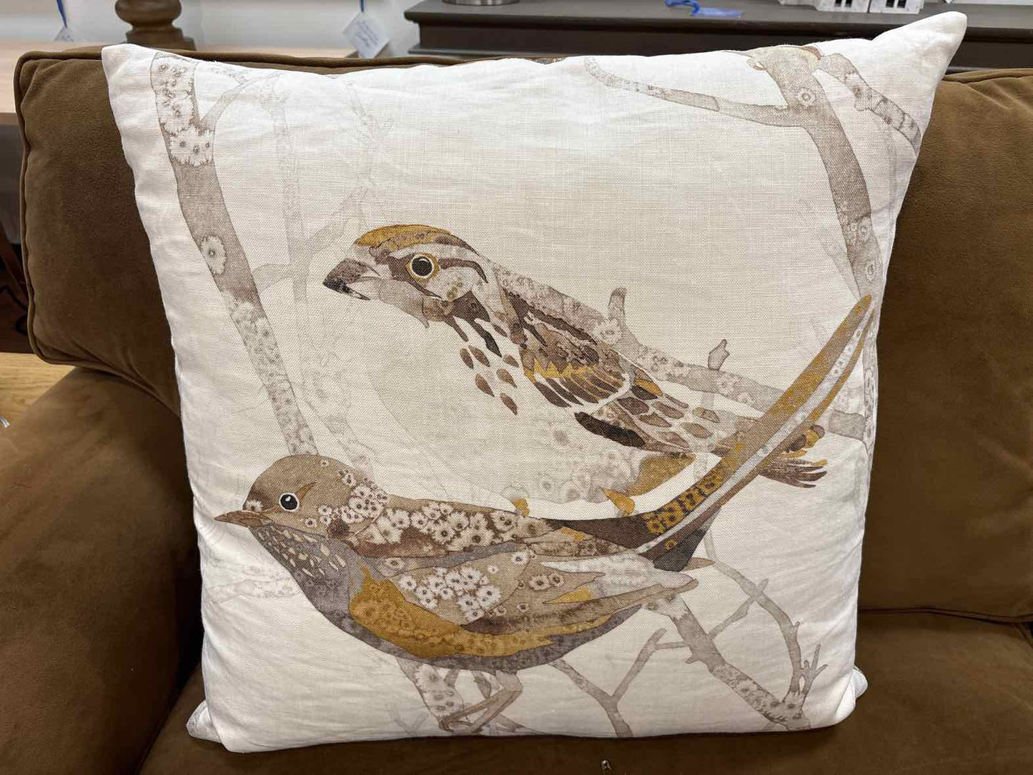 Watercolor Birds Accent Pillow