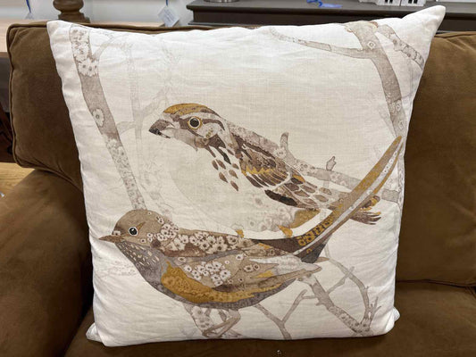 Watercolor Birds Accent Pillow