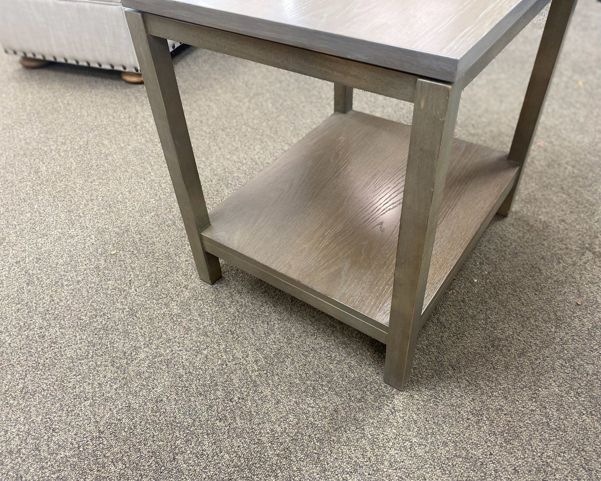Bassett Oak Grey Washed Finish Side Tables