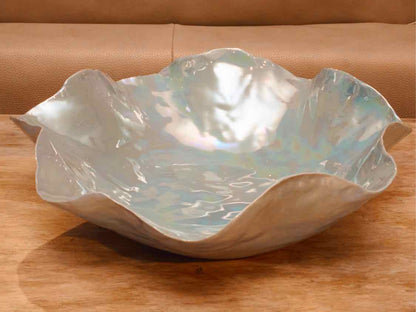 Antigua Ceramic Bowl  Blue Pearl Glaze