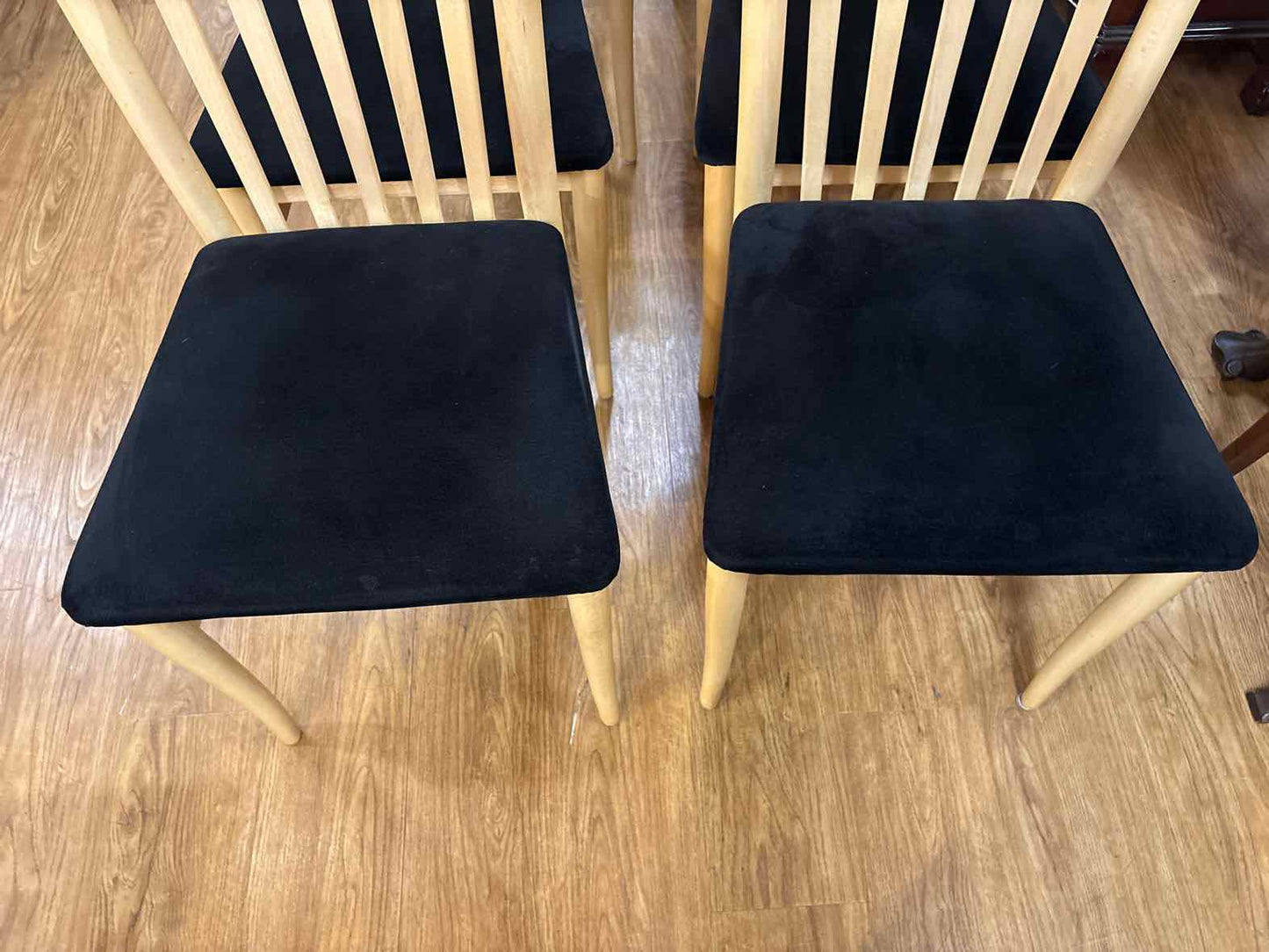 Workbench Set of 8 Maple Dining Chairs
