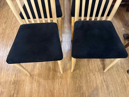 Workbench Set of 8 Maple Dining Chairs