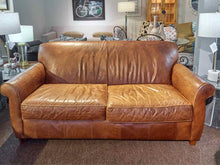 Bauhaus Carmel Color Leather Sofa with 2 Cushions