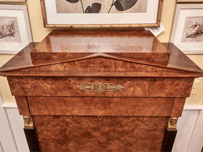 Baker Regency Burled Wood Secretary Desk